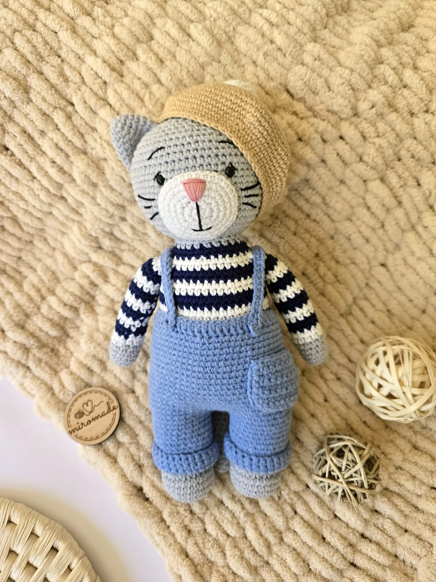 Gehäkeltes Kuscheltier Handgemacht Katze